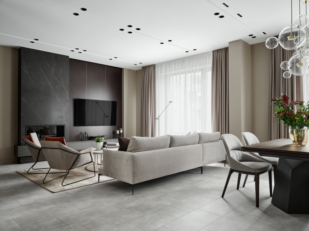 Интерьер квартиры в ЖК Флора и Фауна 85 м^2