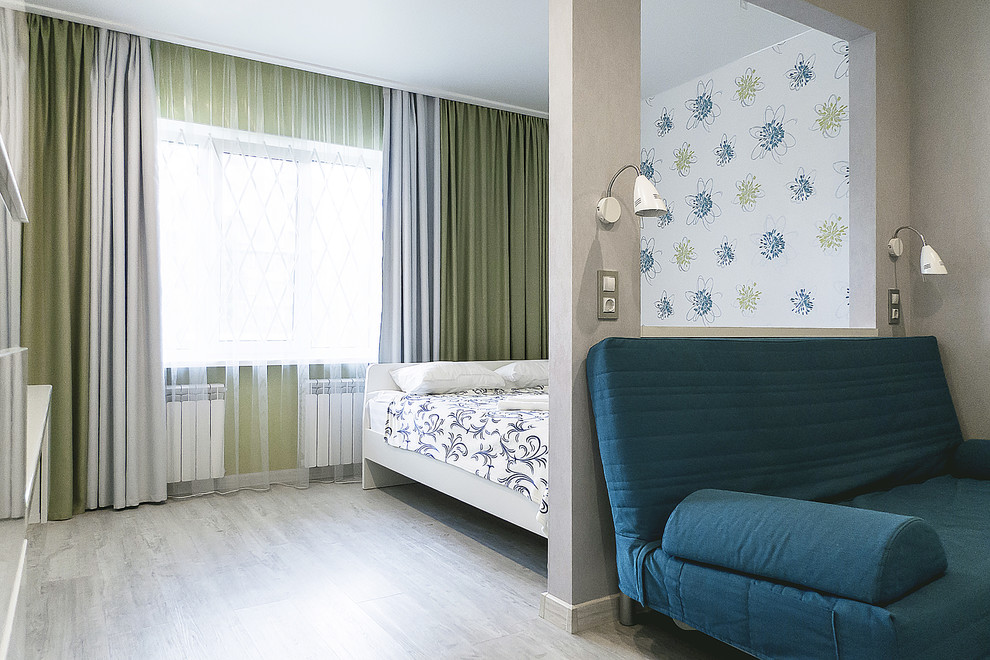 Зонирование на спальную зону и просмотр ТВ