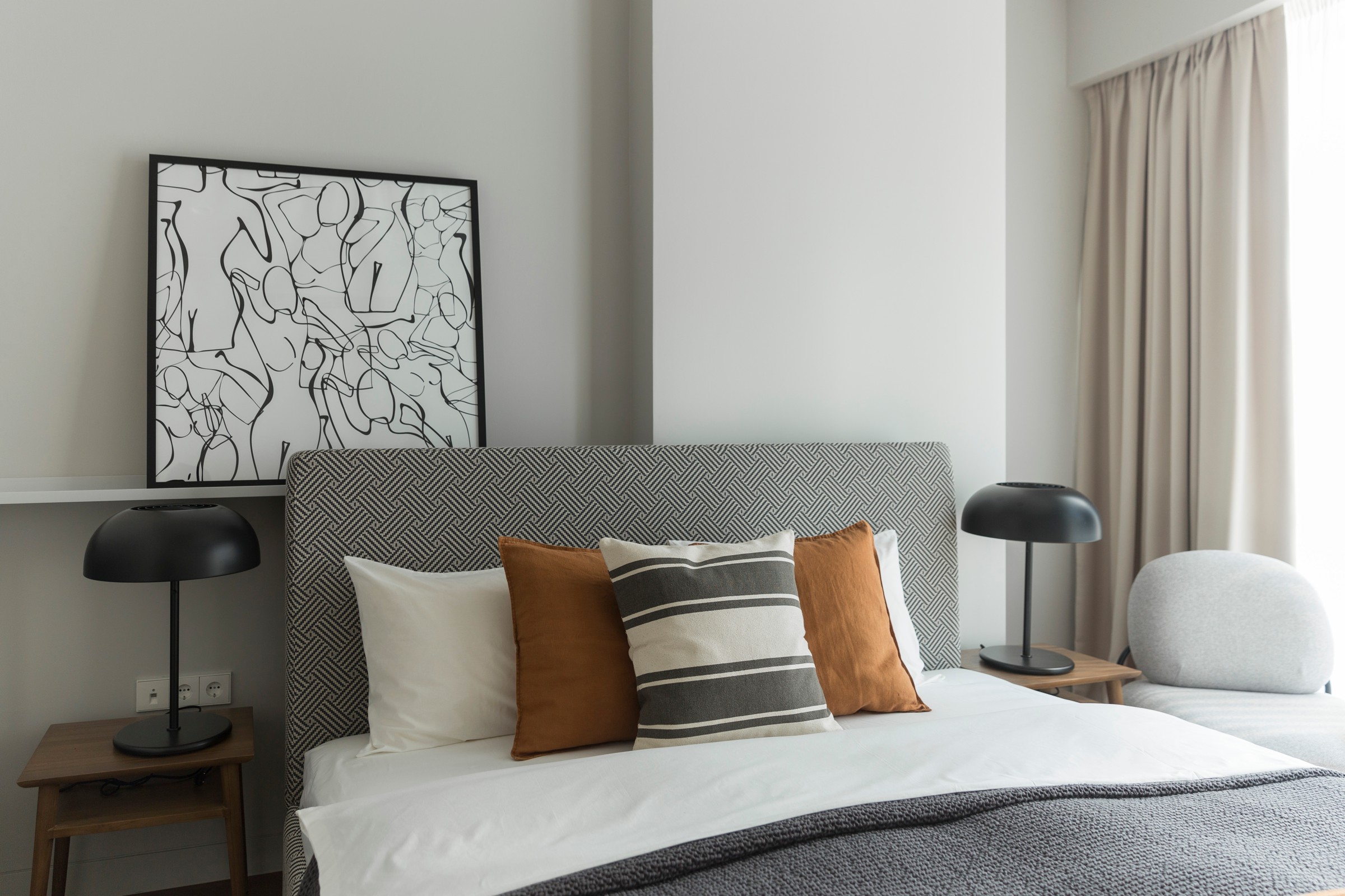 Текстильный дизайн в апартаментах Москва-Сити