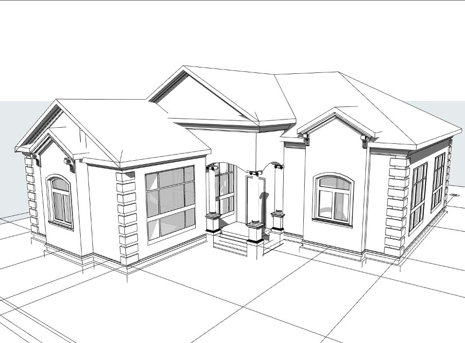Обложка проекта: эскиз домика 160 м2 на цыганском хуторе. увели коня, нагадали, надурили. ненавиж