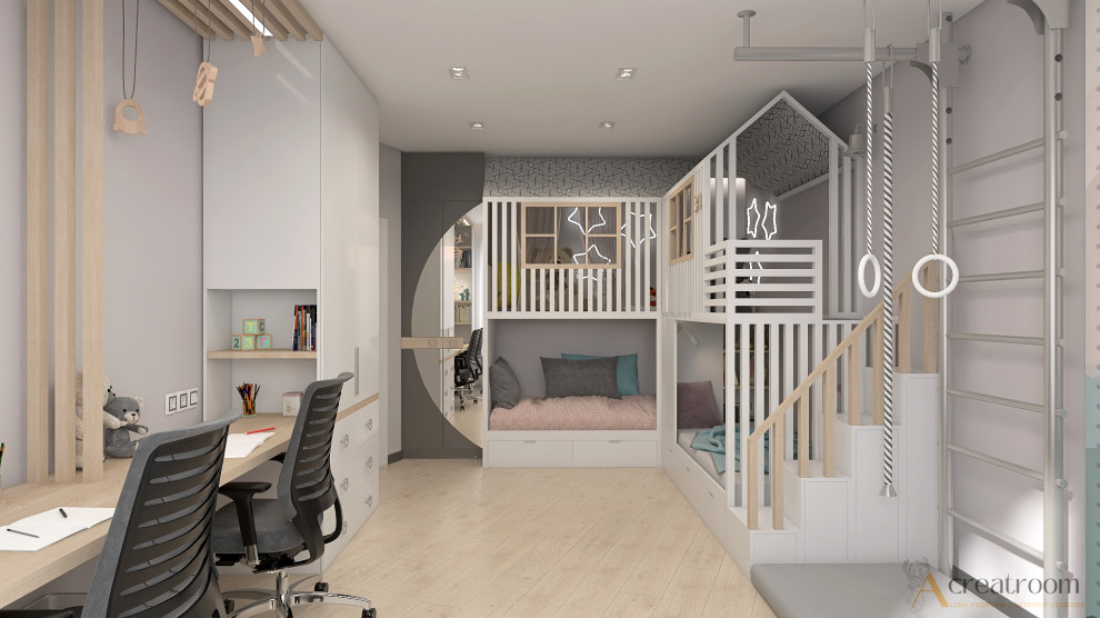 Проект детской комнаты для двух девочек