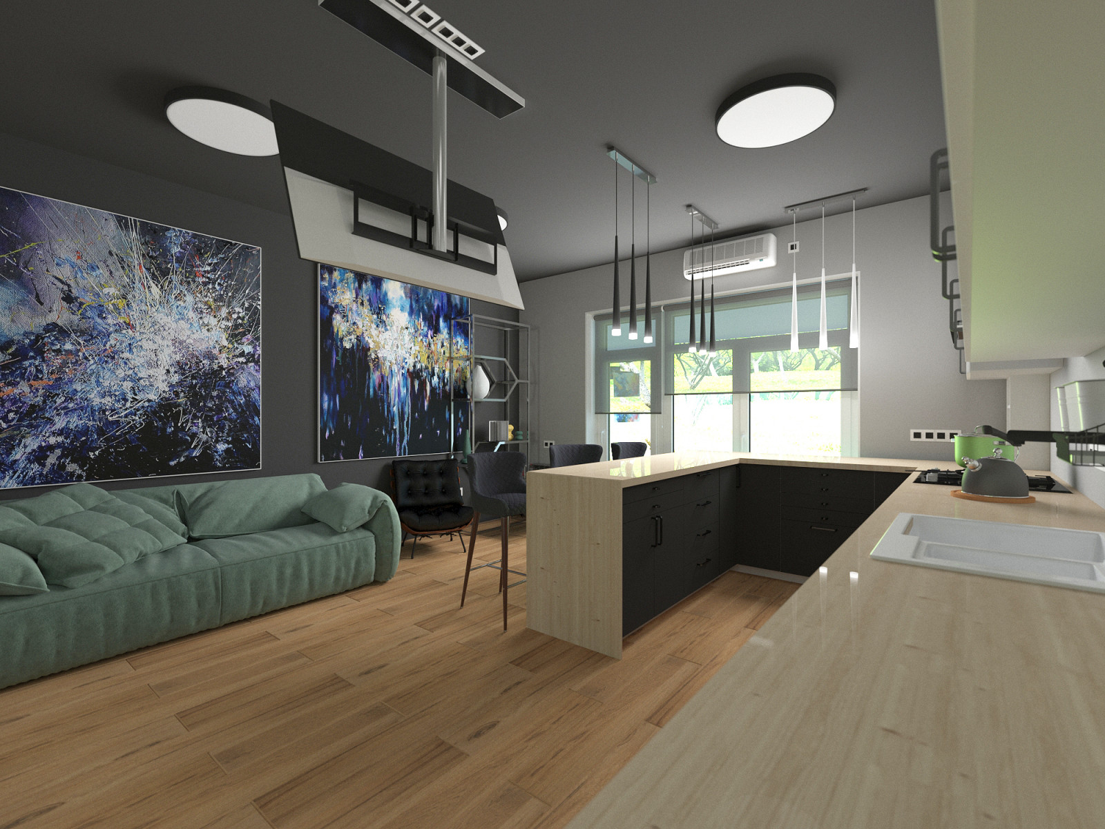 Таунхаус в сером