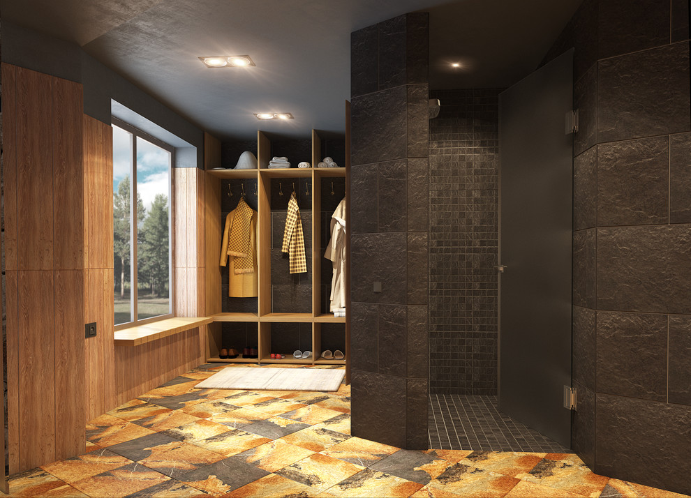 Баня со стеклянной крышей