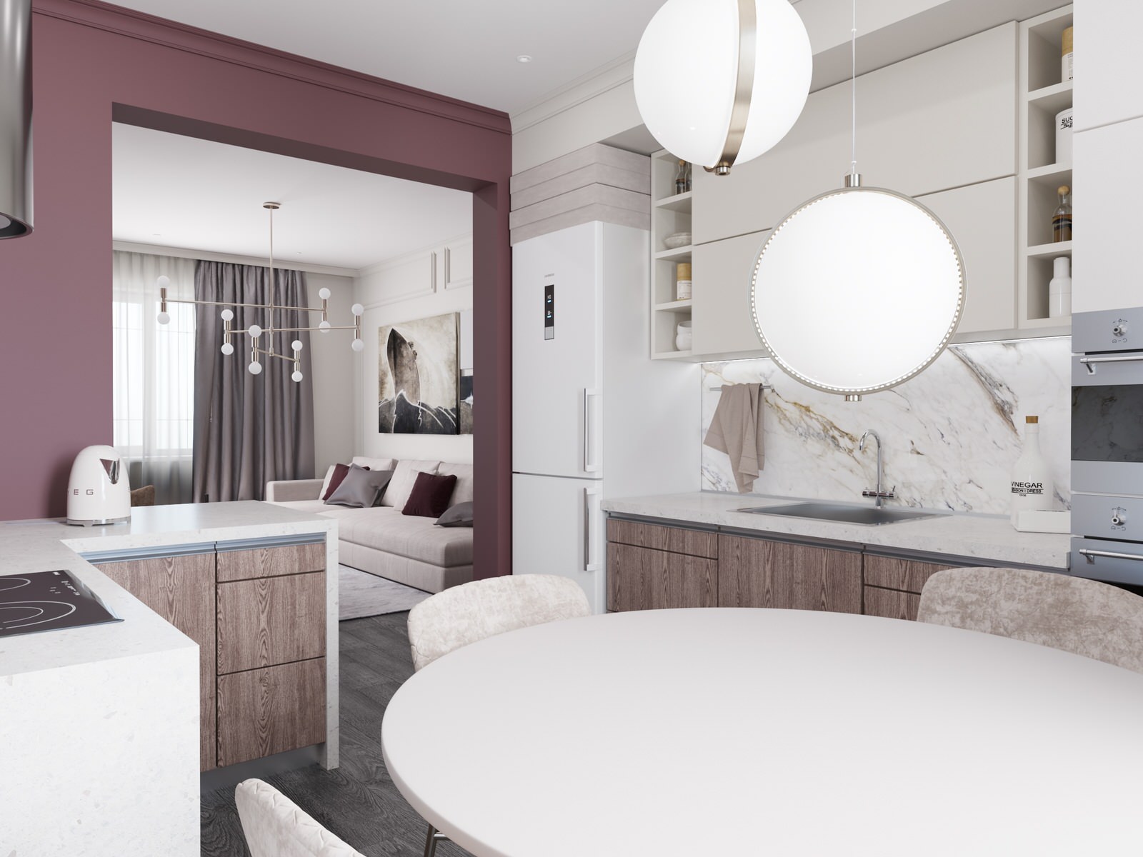 Массив Озерки, дизайн первого этажа коттеджа