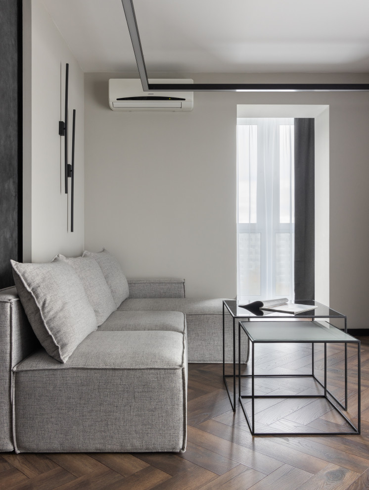 Минималистичная кухня-гостиная