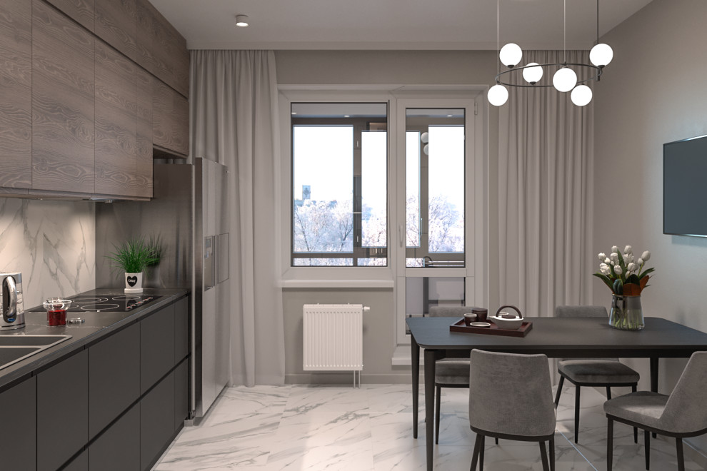 Обложка проекта: Дизайн-проект трехкомнатной квартиры в Санкт-Петербурге