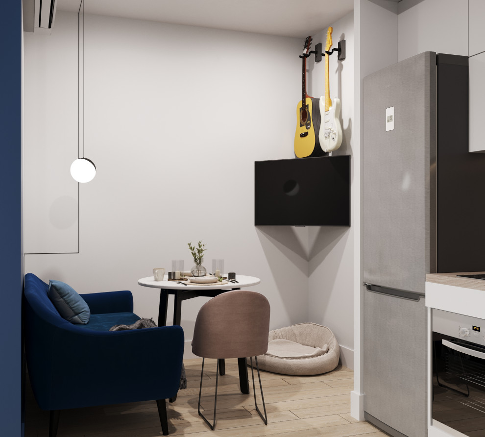 Проект квартиры-студии 28кв.м., г.Москва, ЖК Медовая Долина