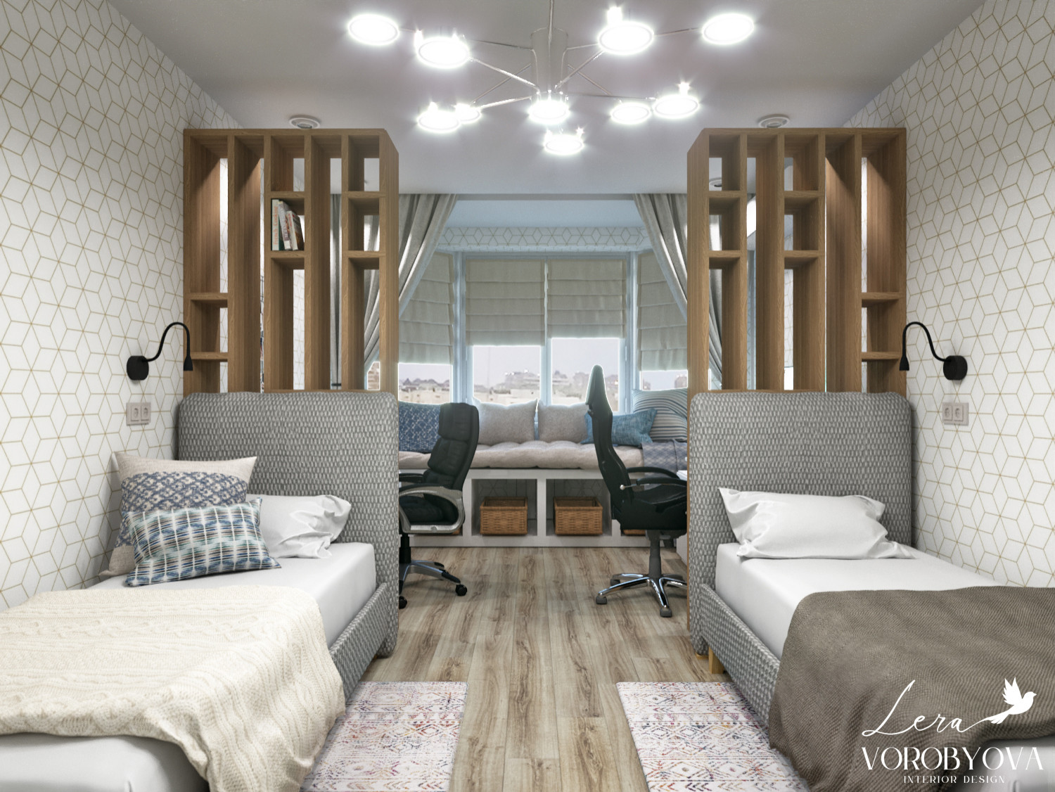 Двухкомнатная квартира в серых тонах