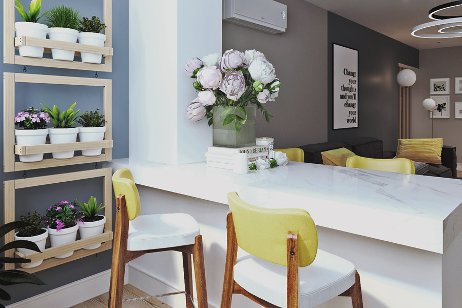 дизайн-проект интерьера квартиры в ЖК "Зеленый угол".