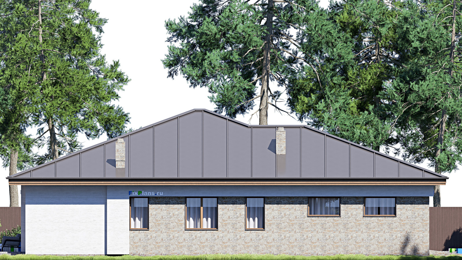 Проект одноэтажного дома 17х20м S265м2 F-16451