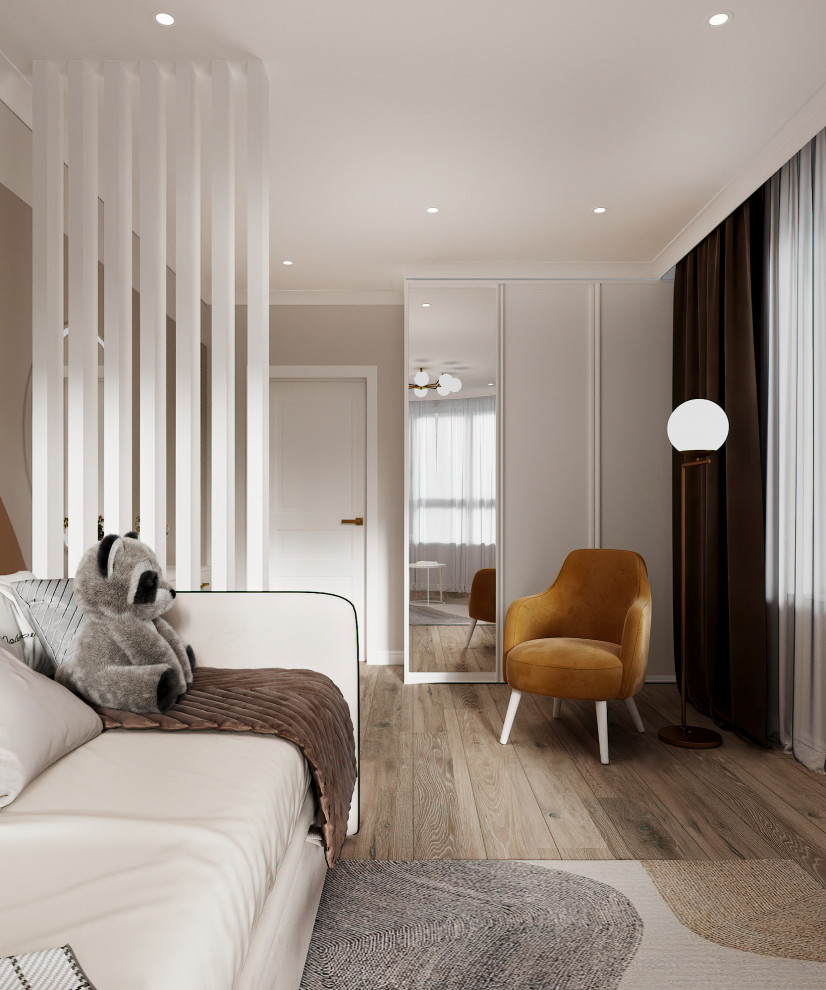 Спальня молодой девушки на стадии реализации