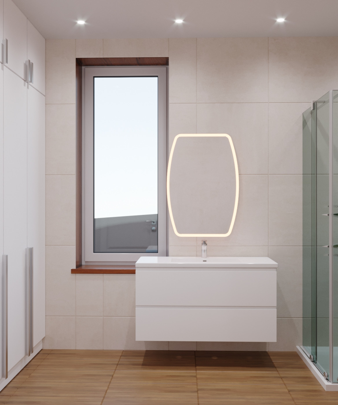 Интерьер в скандинавском стиле 152 м^2. г.Казань