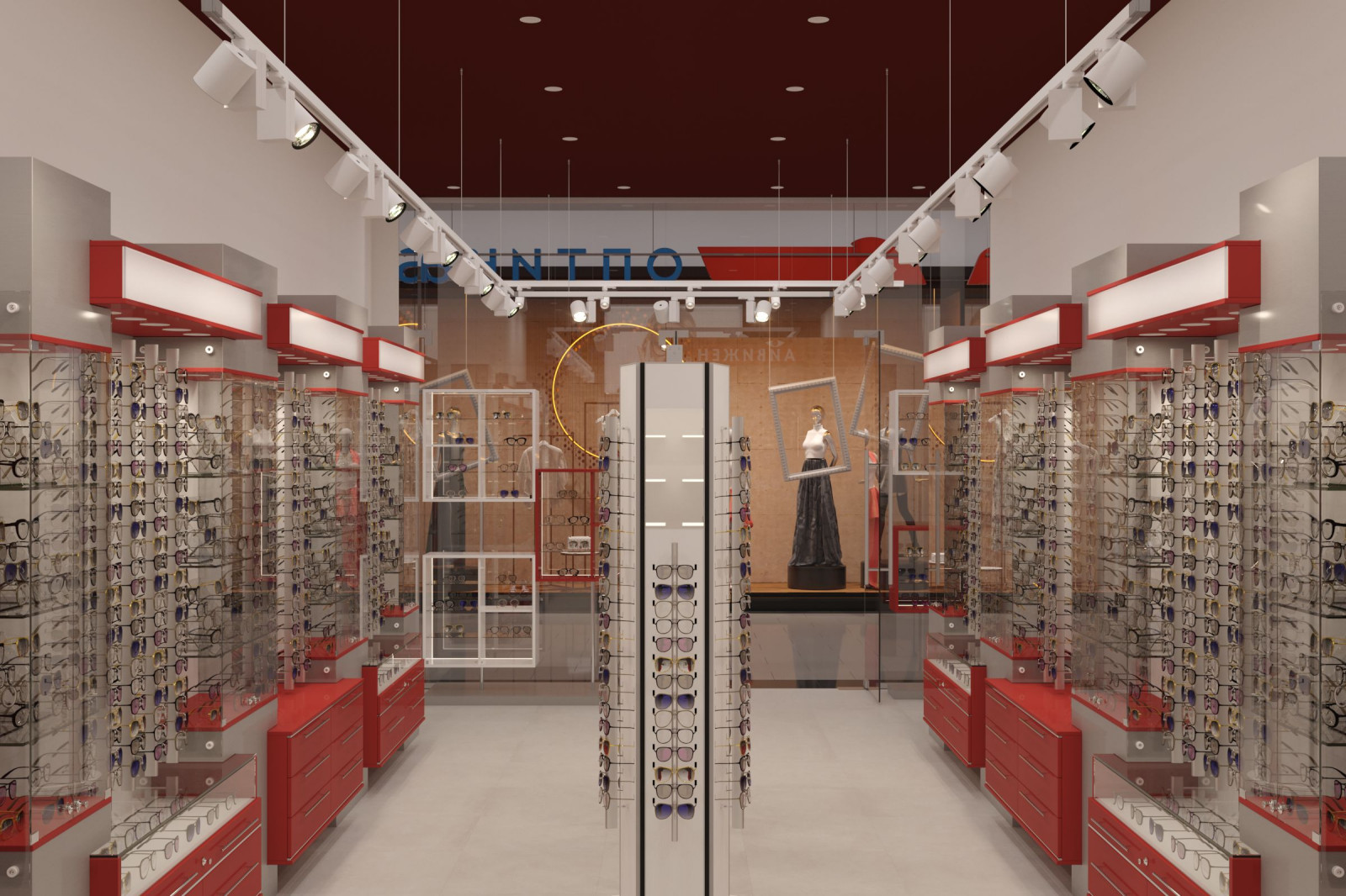 Интерьер салона оптика