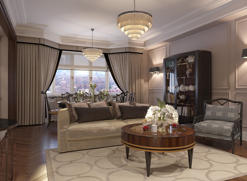 Project of Interiors at private flat at Molodogvardeyskaya Street, Moscow