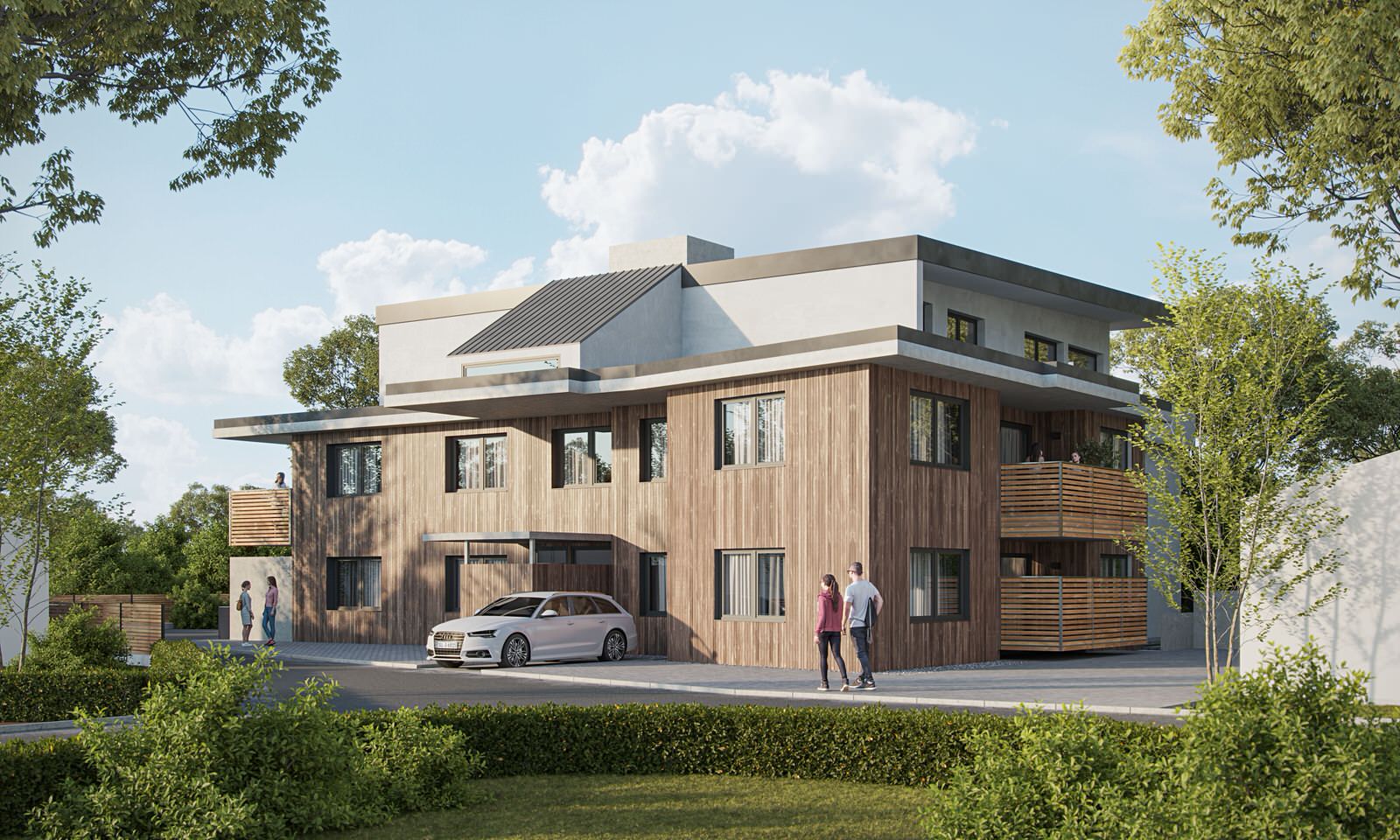 Mehrfamilienhauses eines  Neubau