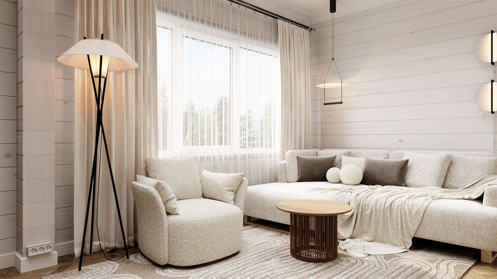 Реновация интерьера частного жилого дома из бруса ,Аносино,Новая Рига, 2024 год