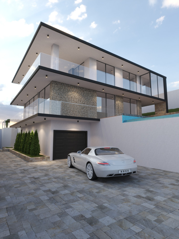 Обложка проекта: Дизайн дома (экстерьер) и дворовой территории на побережье