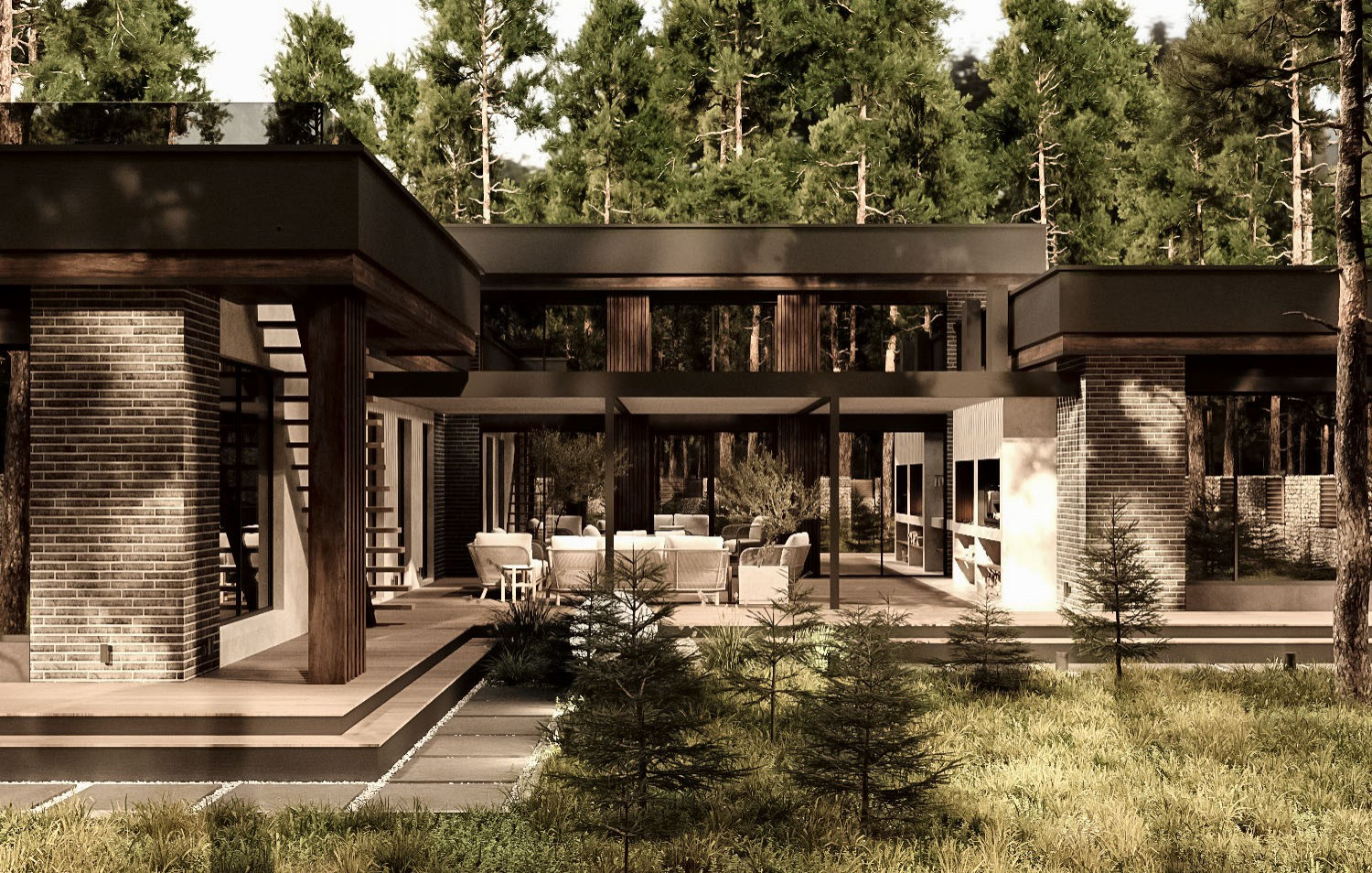 Фасады частного дома в Санкт-Петербурге