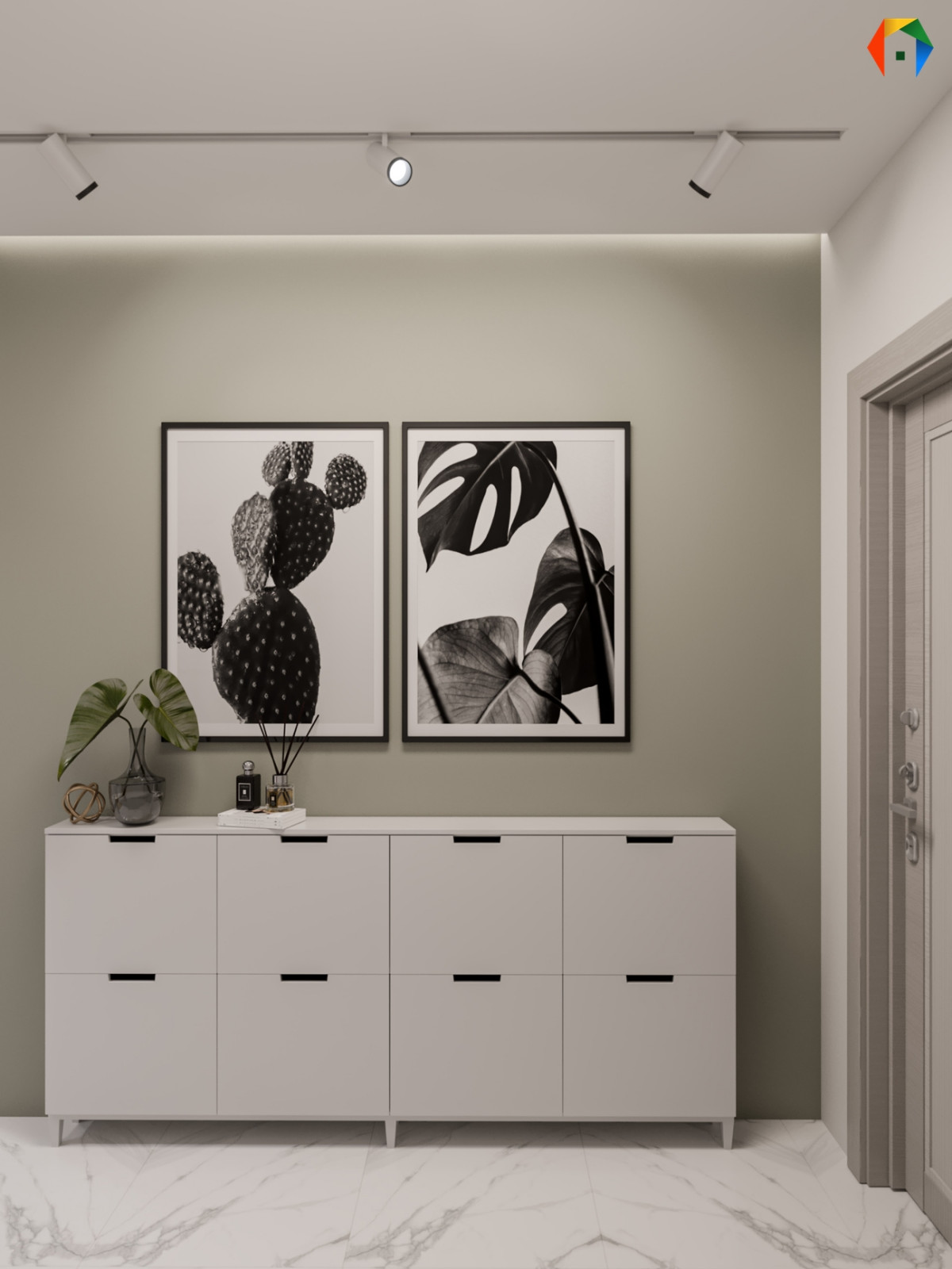 Золотой треугольник. Дизайн проект с преобладающим скандинавским стилем