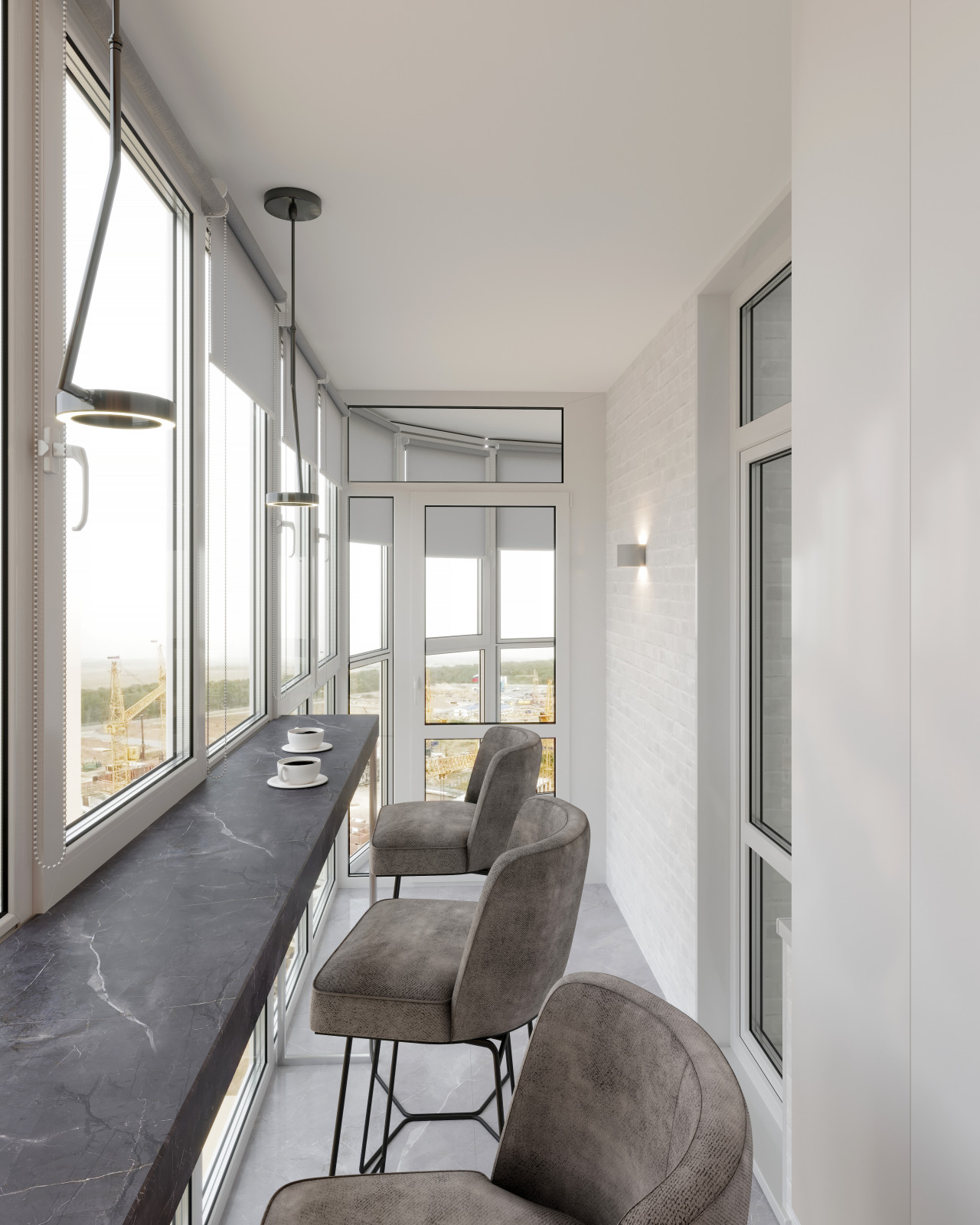 Современная квартира в ЖК Вересаево . Балкон