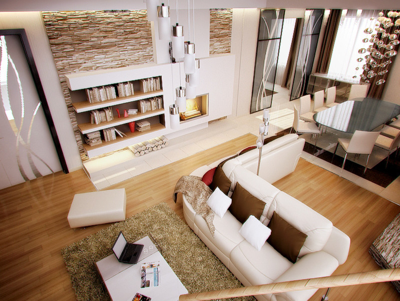 interior design living room-dining room