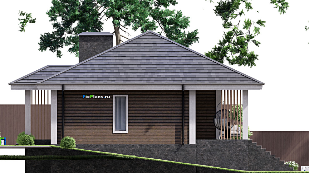 Проект одноэтажного дома 13х13м S118м2 F-14678