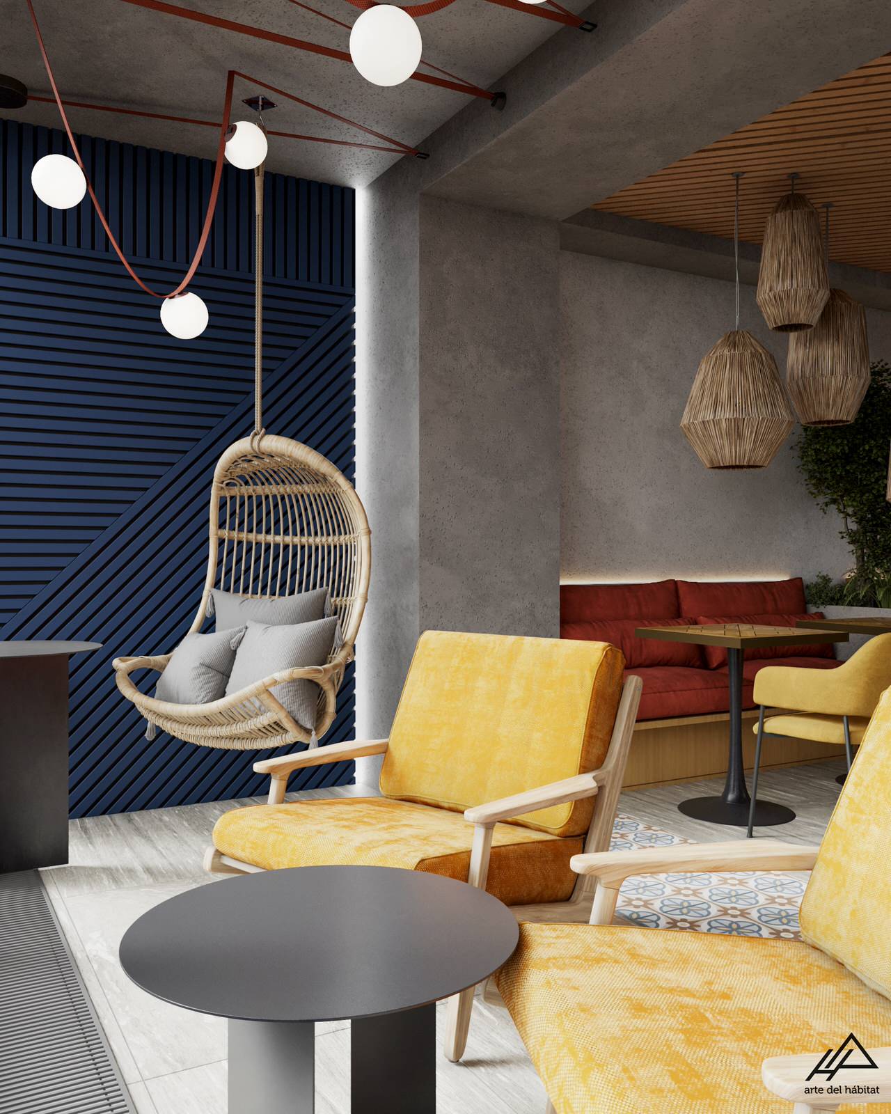 Интерьер кофейни в самом сердце города