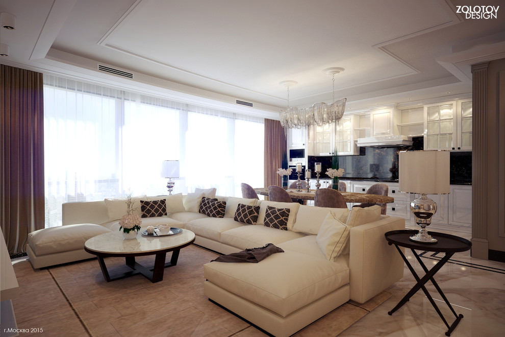 Обложка проекта: Гостиная "Сдержанный шик"