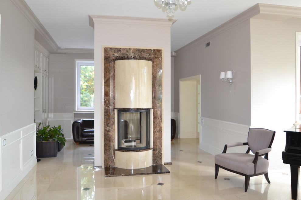 Загородный дом в Барвихе - гостиная, кухня и зал