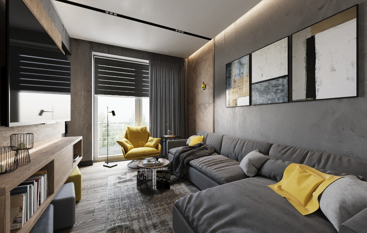 ЖК "Лахта парк" квартира в стиле LOFT 90 м2