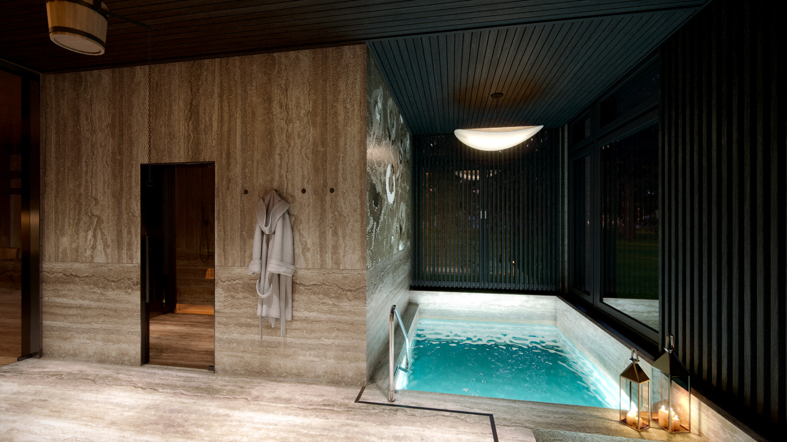 Интерьер подмосковного брусового дома компании Honka