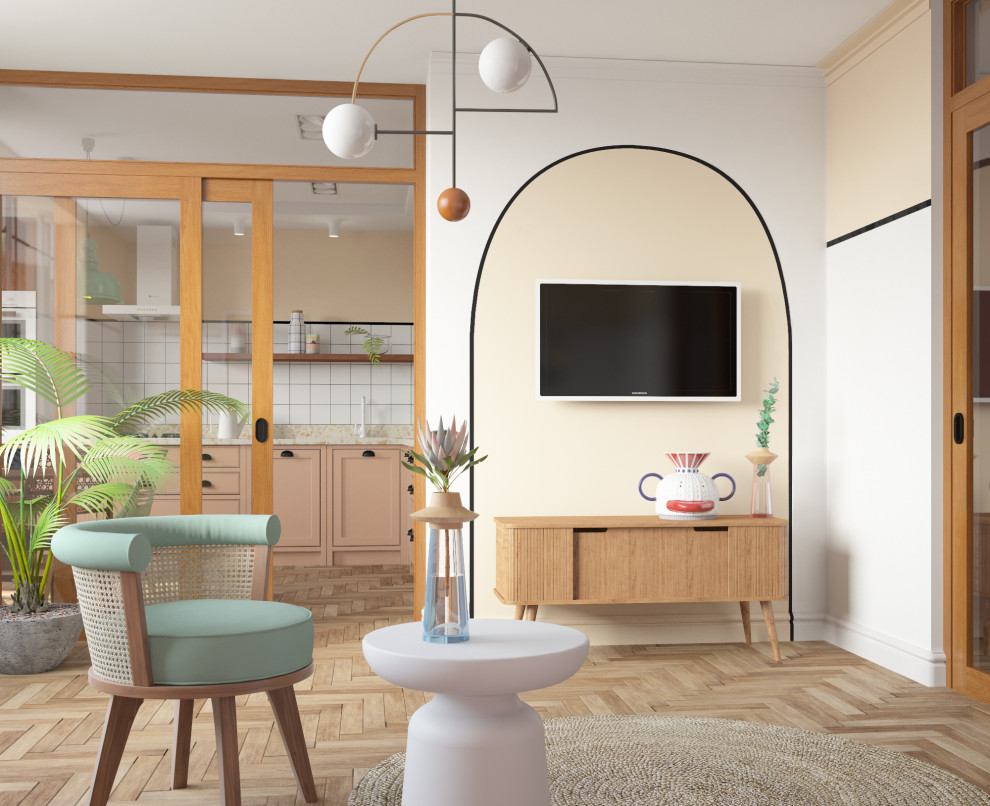 Обложка проекта: кухня-гостиная перепланировка