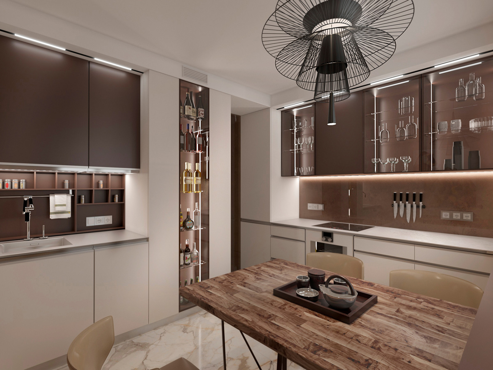 Небольшая современная кухня