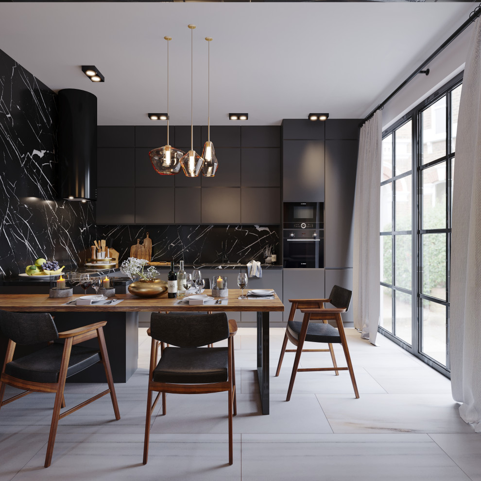 Обложка проекта: Гостиная - столовая