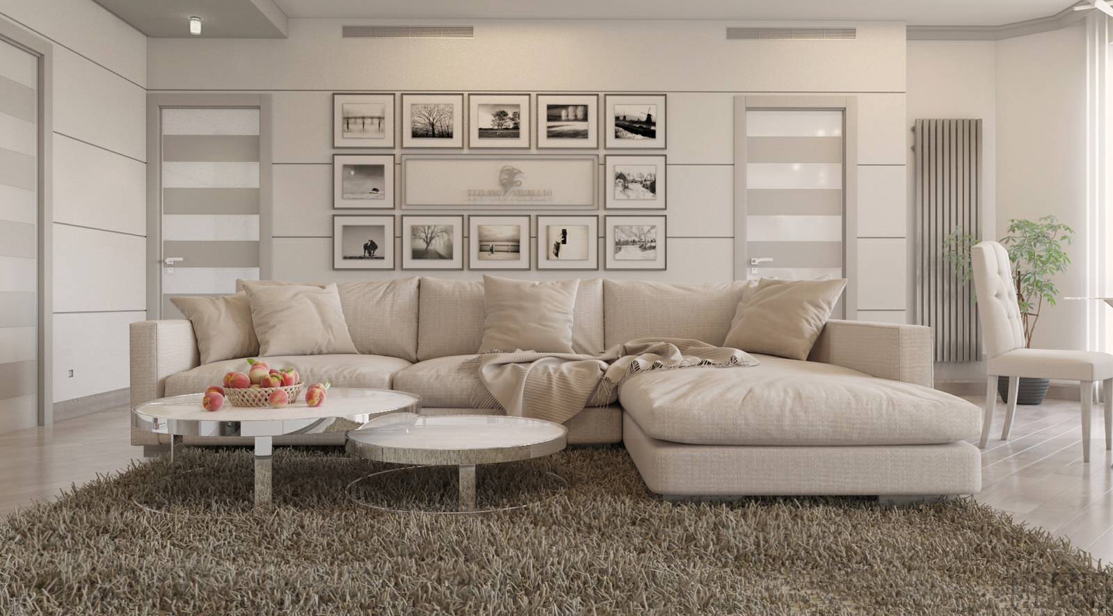 Обложка проекта: Минималистичная двухкомнатная квартира с видом на ЖД вокзал в Одессе 80м²