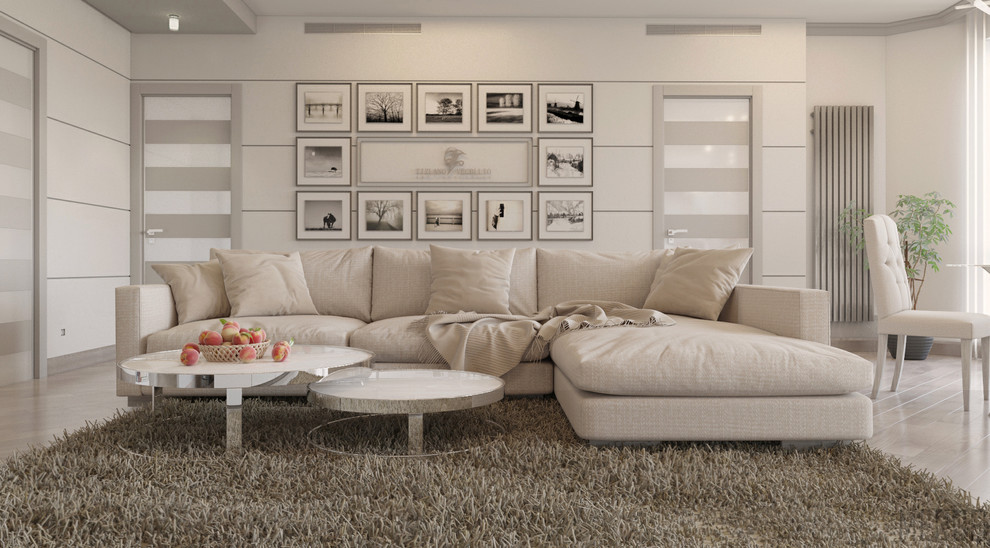 Обложка проекта: Минималистичная двухкомнатная квартира с видом на ЖД вокзал в Одессе 80м²