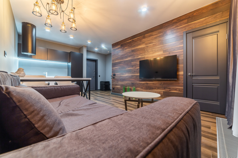 Современный интерьер в элементами лофта в Сочи