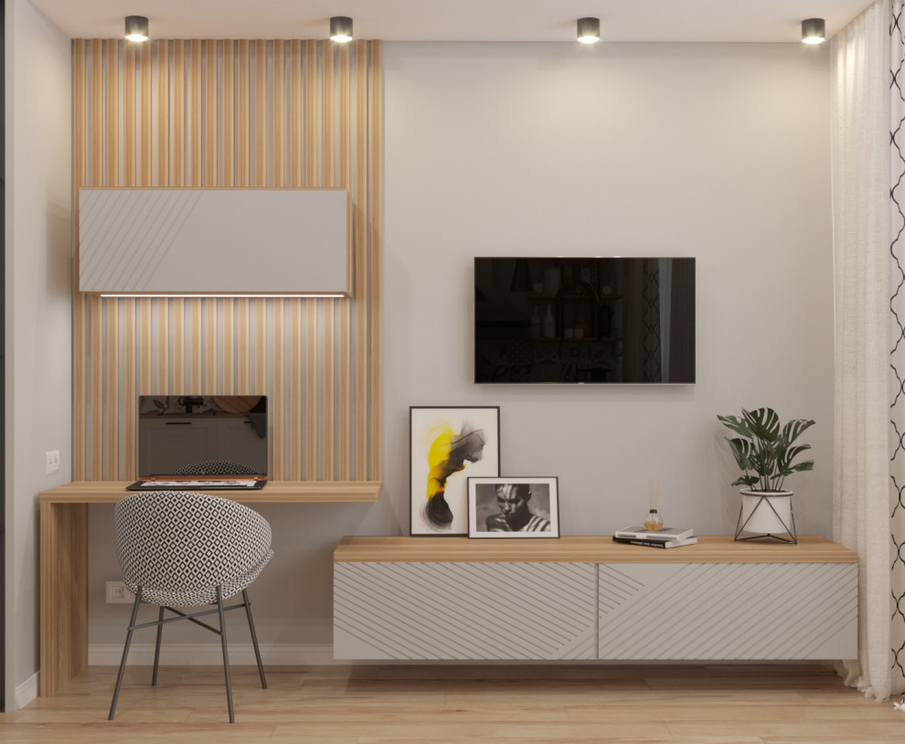 Визуализация гостиной и спальни