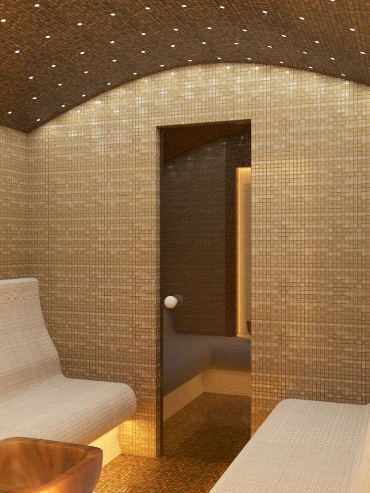 Бассейн и хаммам в деревянном доме