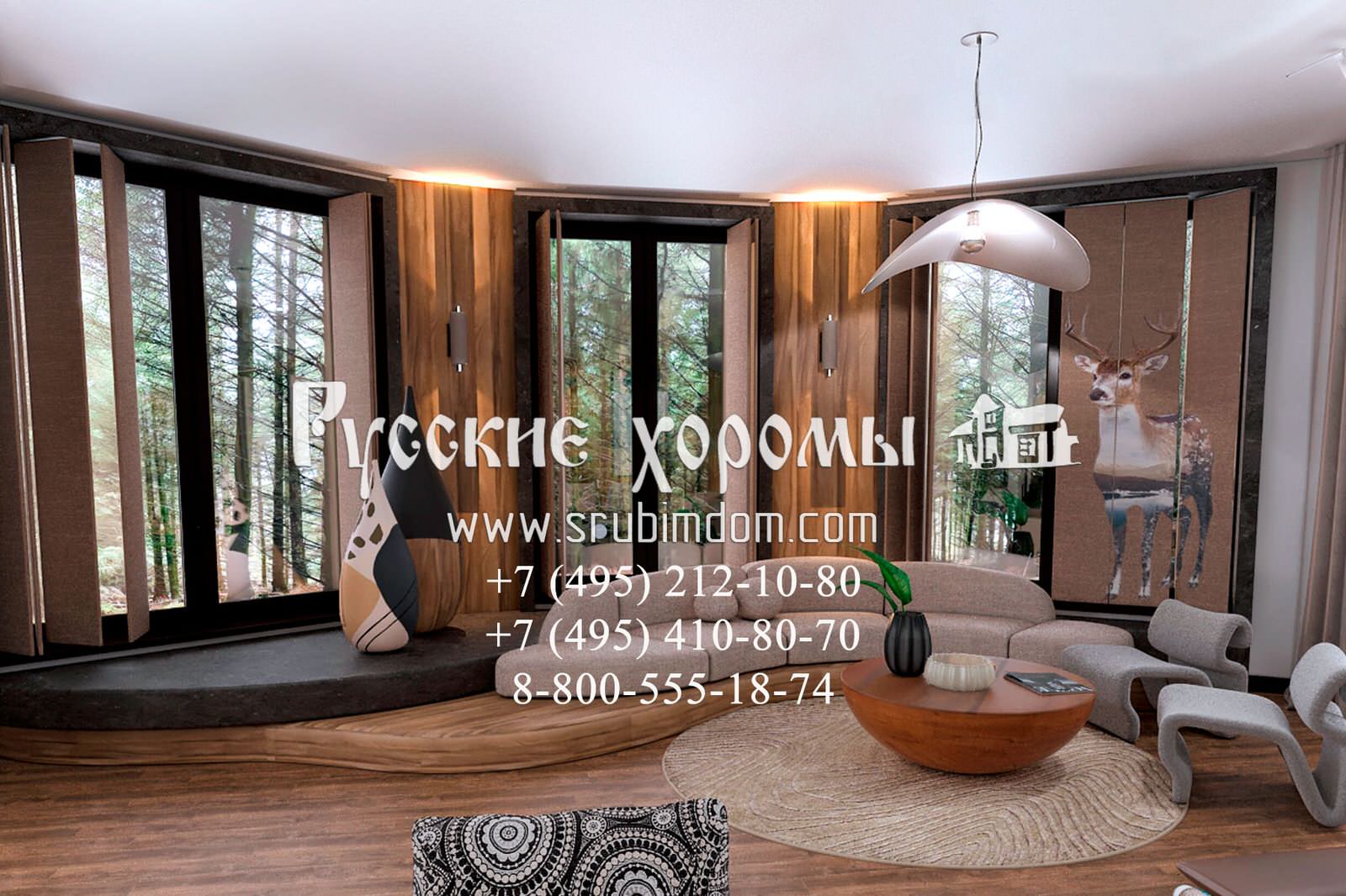 Дизайн цокольного этажа в деревянном доме