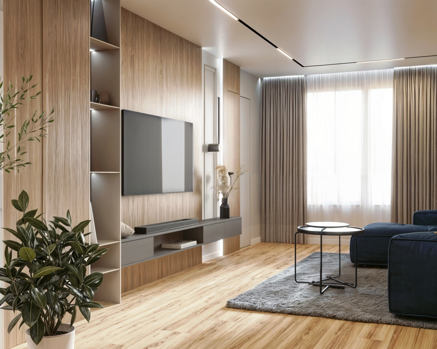 Дизайн-проект 3х комнатной квартиры в ЖК ОЗОН, площадью 98 м2