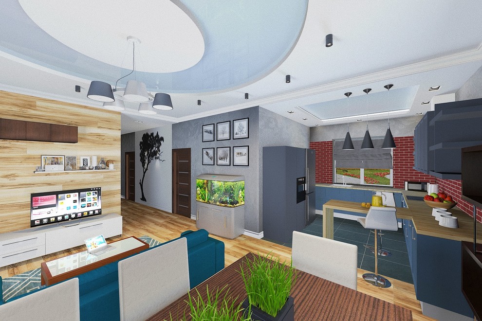 Совмещенная студия в частном доме