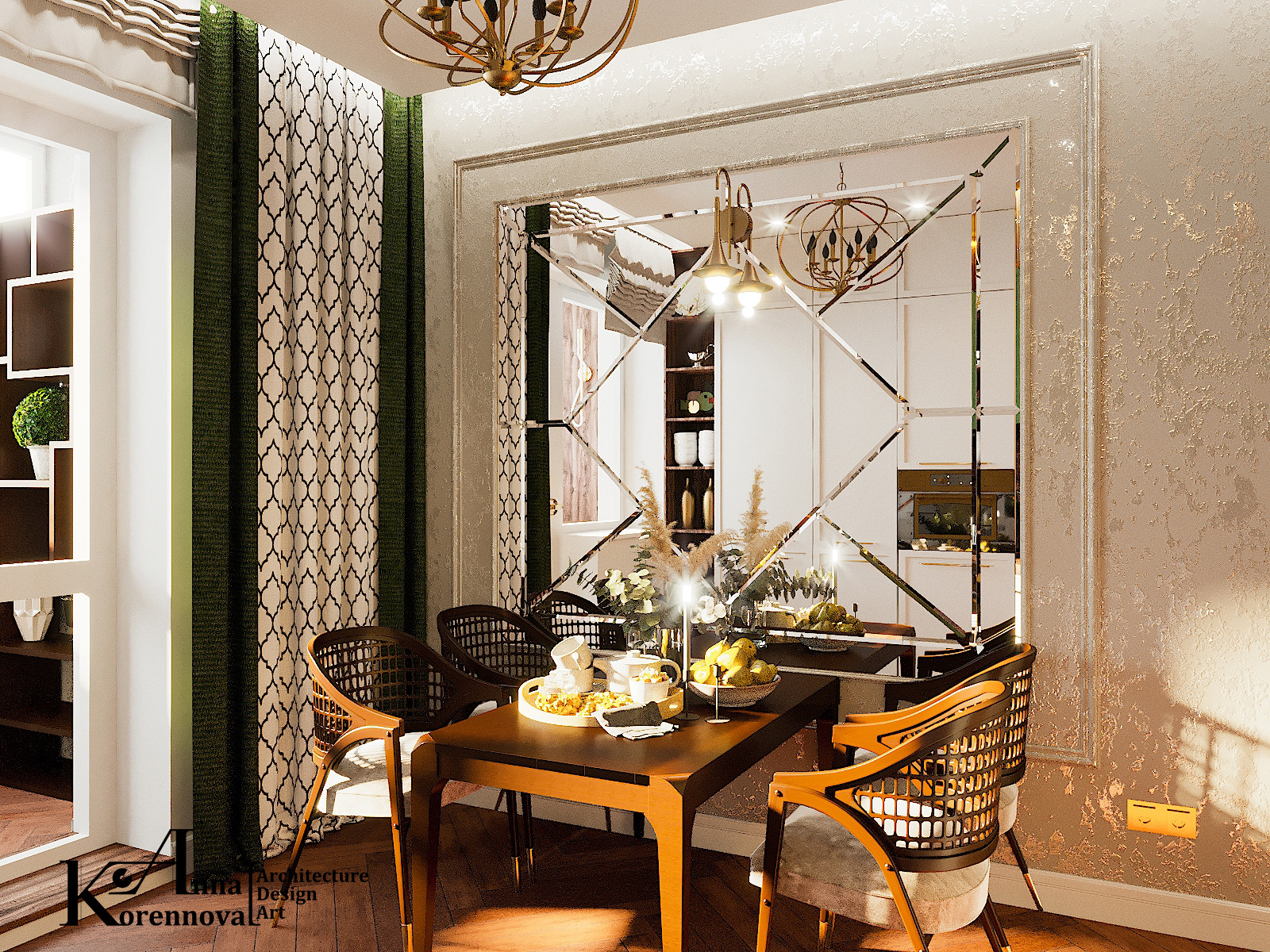 Дизайн кухни в однокомнатной кварите