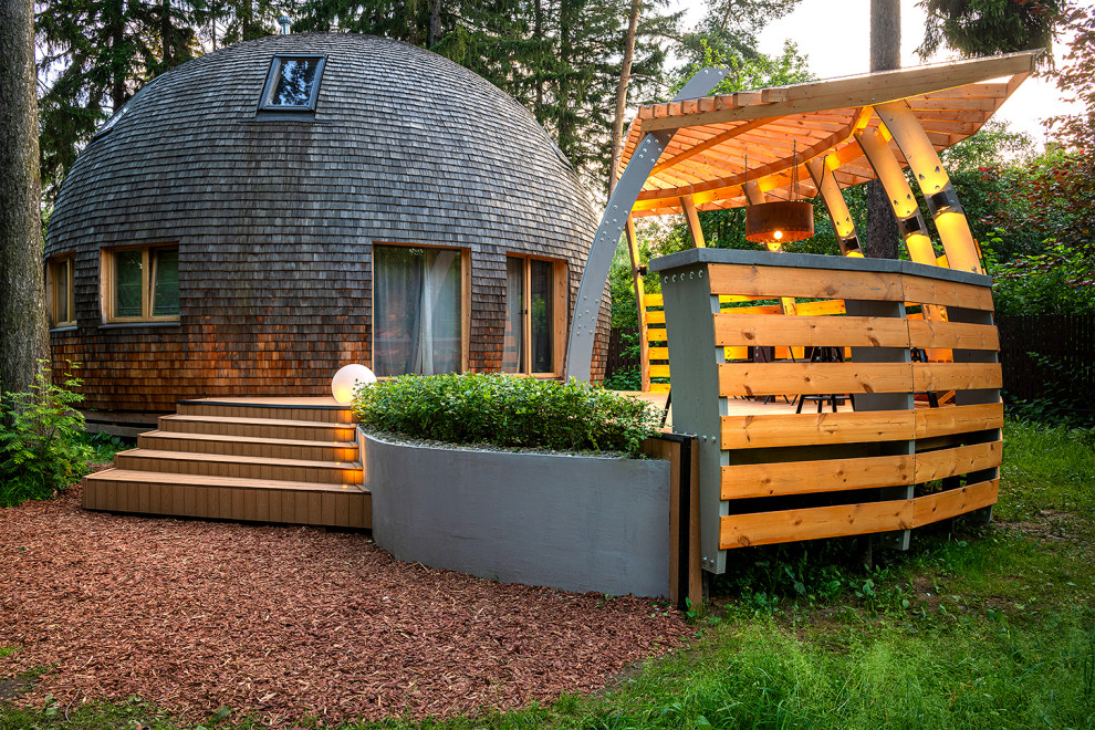 Необычная веранда (и терраса) к Необычному Дому (проект "Фазенда-лайф")