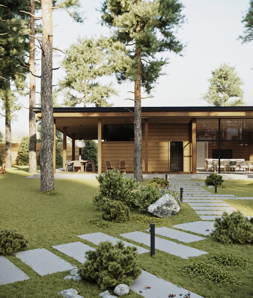 Дом из клееного бруса, экстерьер