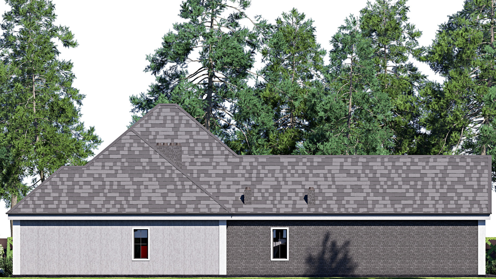 Проект одноэтажного дома 28х21м S286м2 F-17207