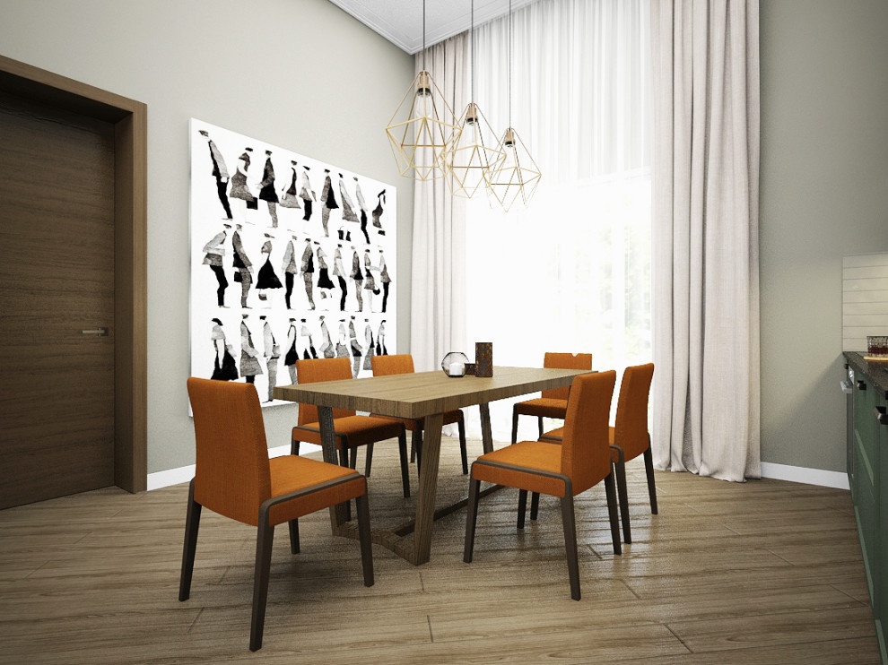 Проект гостиной в коттеджном посёлке "Найди" в Игермане