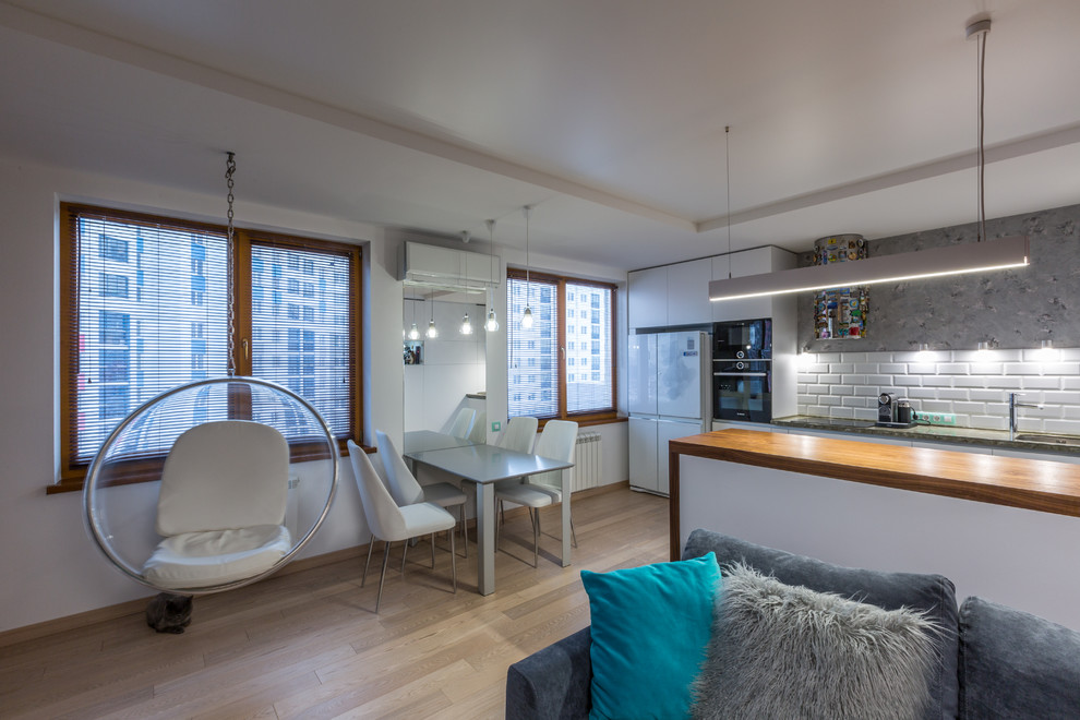 Квартира в современном стиле с элементами скандинавского