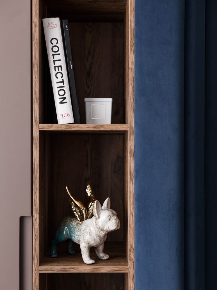 Компактная трехкомнатная квартира с круглой кроватью