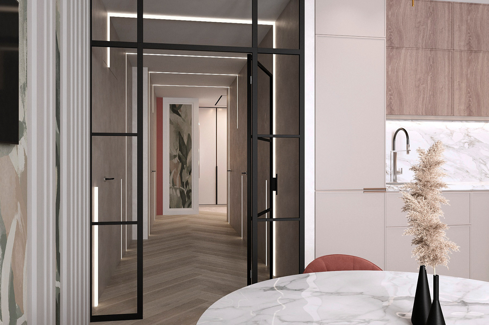 Обложка проекта: 2-комнатная квартира в ЖК Гринвич